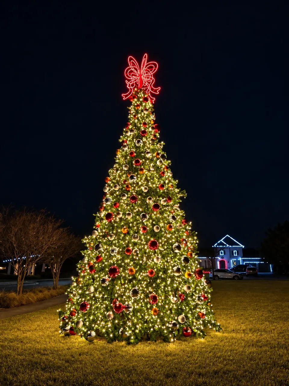 How to Plan a Large Christmas Tree Display for Your Property
